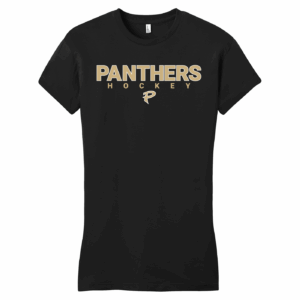 Plant Panthers women's fitted tee, black