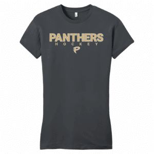 Plant Panthers women's fitted tee, charcoal