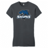 Riverview Sharks women's fitted tee, charcoal