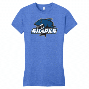 Riverview Sharks women's fitted tee, heather royal