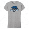Riverview Sharks women's fitted tee, light heather grey