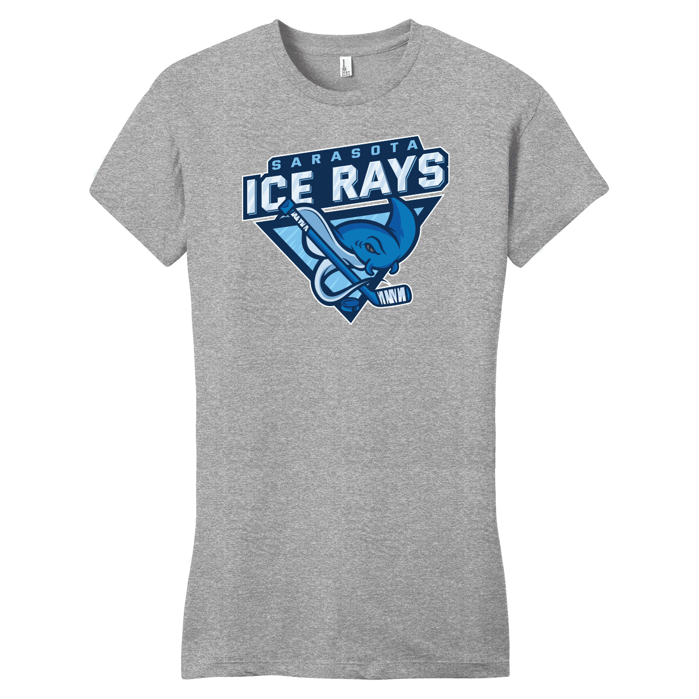 SAN_DT6001 District Womens Fitted Tee Sarasota Ice Rays light heather grey Sarasota Ice Rays women's fitted tee, light heather grey
