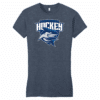 Spanish River Bullsharks women's fitted tee, heather navy