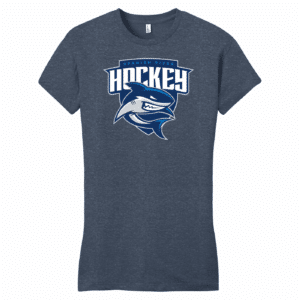 Spanish River Bullsharks women's fitted tee, heather navy