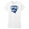 Spanish River Bullsharks women's fitted tee, white