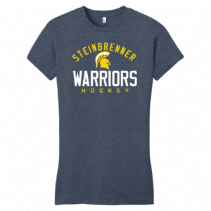 Steinbrenner Warriors women's fitted tee, heather navy