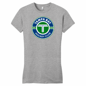 Tampa Bay Hockey Club womens fitted tee, light heather grey