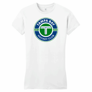 Tampa Bay Hockey Club womens fitted tee, white