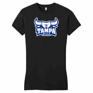 Tampa Bulls women's fitted cotton tee, black
