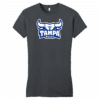 Tampa Bulls women's fitted cotton tee, charcoal