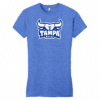 Tampa Bulls women's fitted cotton tee, heather royal