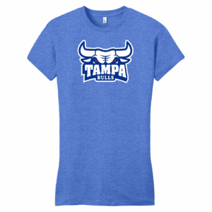 Tampa Bulls women's fitted cotton tee, heather royal