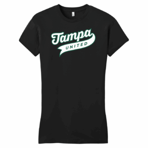 Tampa United women's fitted tee, black