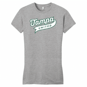 Tampa United women's fitted tee, light heather grey