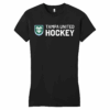 Tampa United women's fitted tee, new logo, black