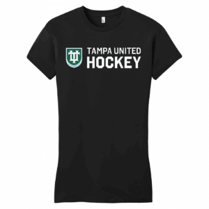 Tampa United women's fitted tee, new logo, black