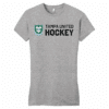 Tampa United women's fitted tee, new logo, light heather grey