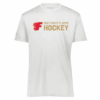 Gulf Coast Flames performance tee, hockey logo, white
