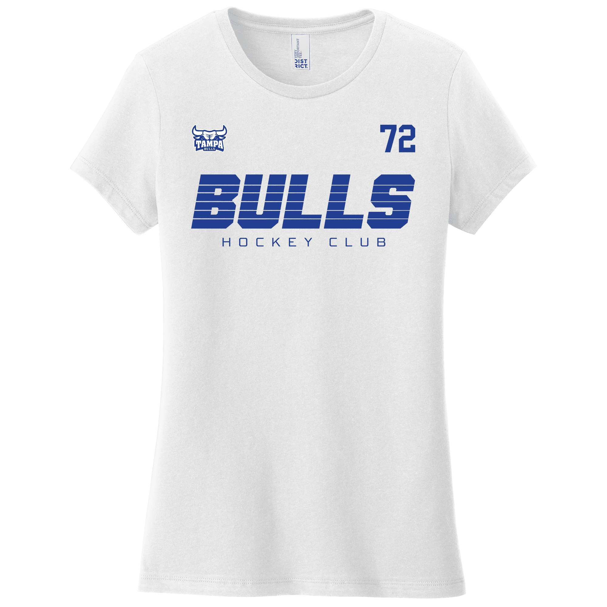 Tampa Bulls women's tee, hockey logo, white