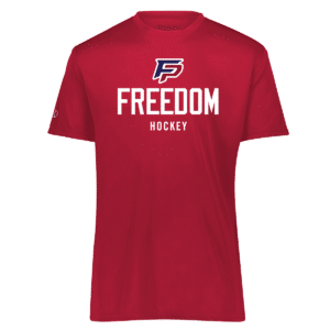 Freedom Patriots performance tee, scarlet