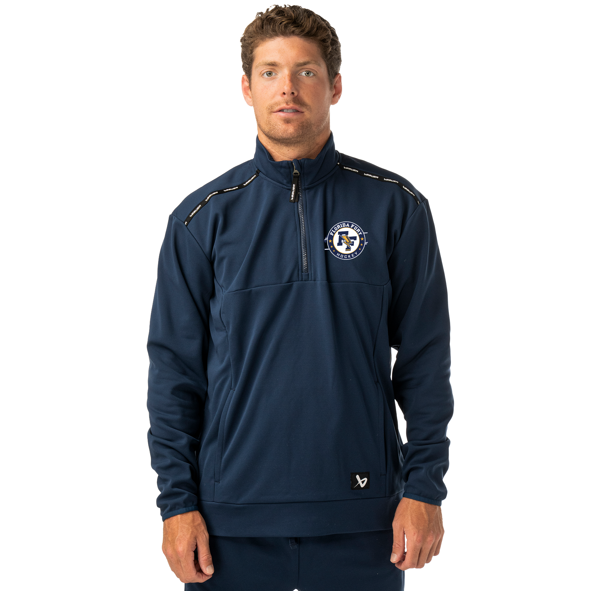 Florida Fury Bauer half zip hoodie S26, navy