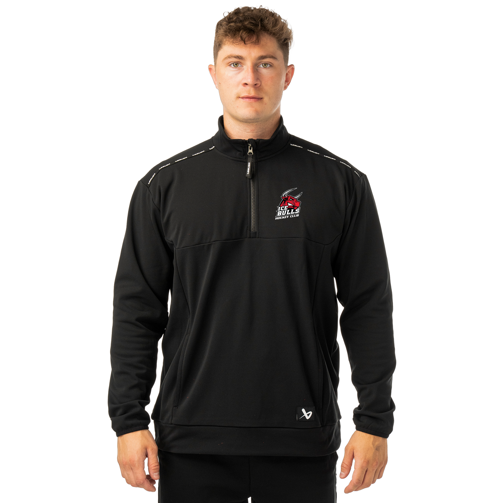 Bloomingdale Bauer half zip hoodie S26, black