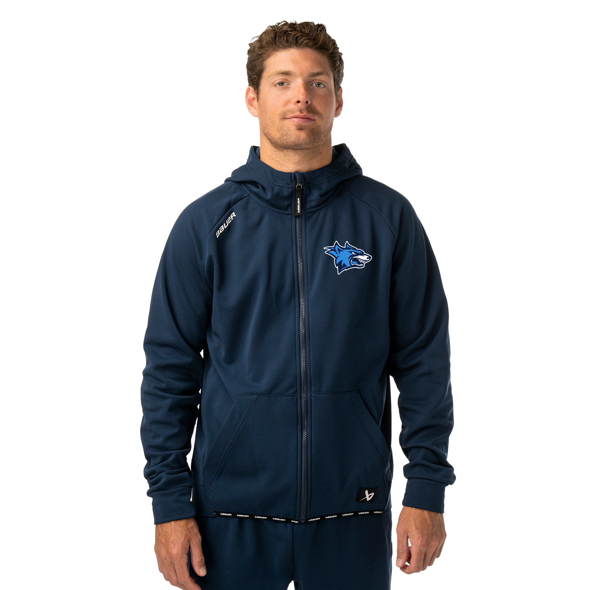 Newsome Wolves Bauer zip hoodie S26, navy
