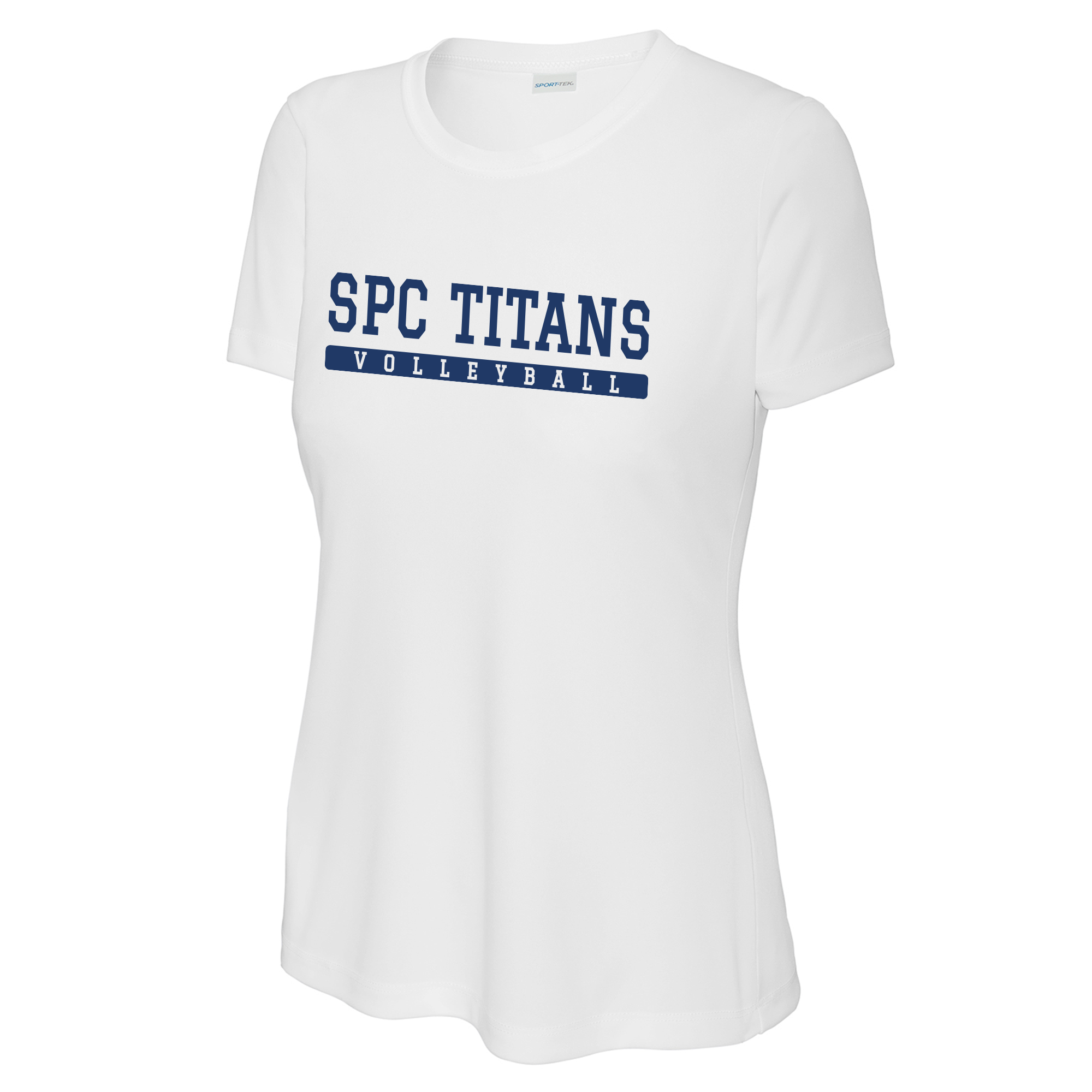SPC Titans Volleyball women's performance tee, white