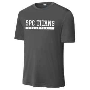 SPC Titans Volleyball performance tee, iron grey