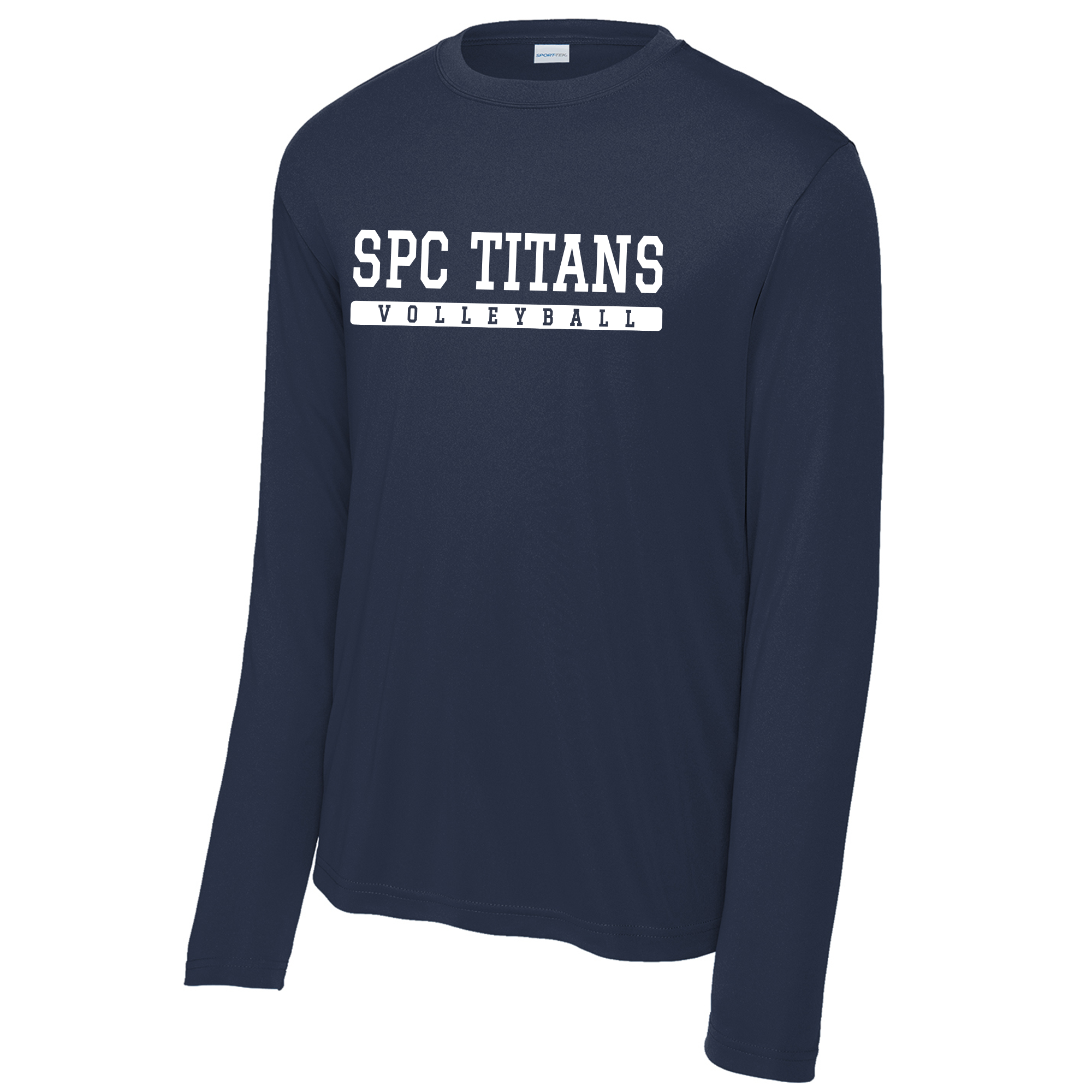SPC Titans Volleyball long sleeve performance tee, true navy