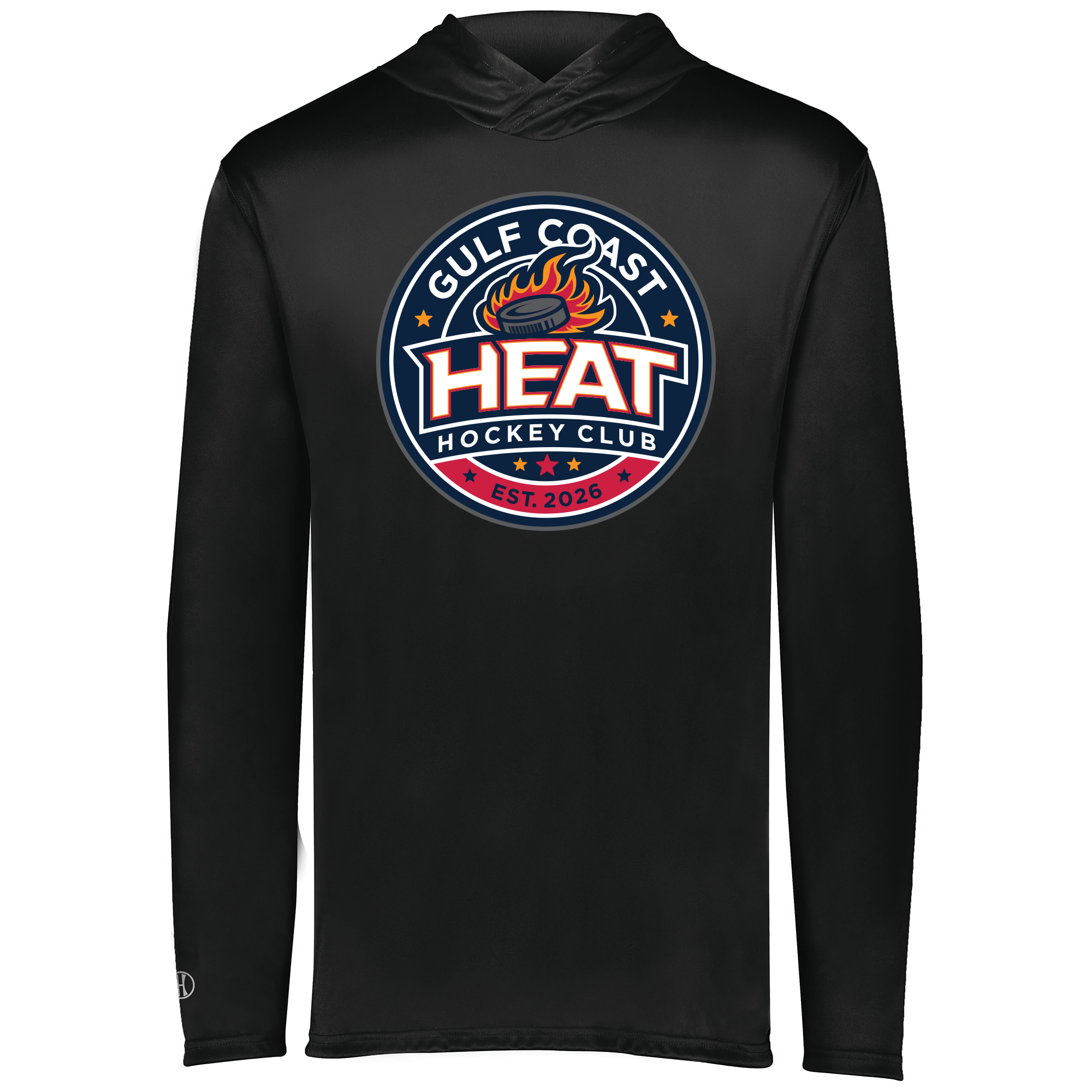 Gulf Coast Heat lightweight performance hoodie, black