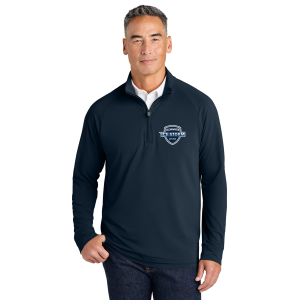 Clearwater Ice Storm luxe performance quarter zip, navy blazer