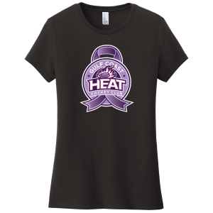 Gulf Coast Heat women's tee, ribbon logo, black