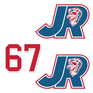 Jr. Mocs helmet decals and player number