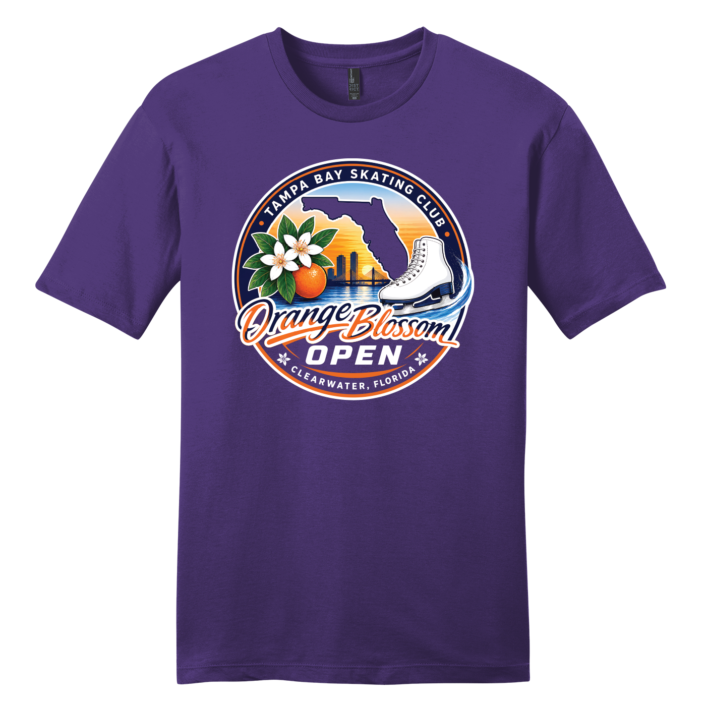 Orange Blossom Open tee, purple