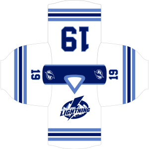 Salt Lake City Lightning game jersey, light