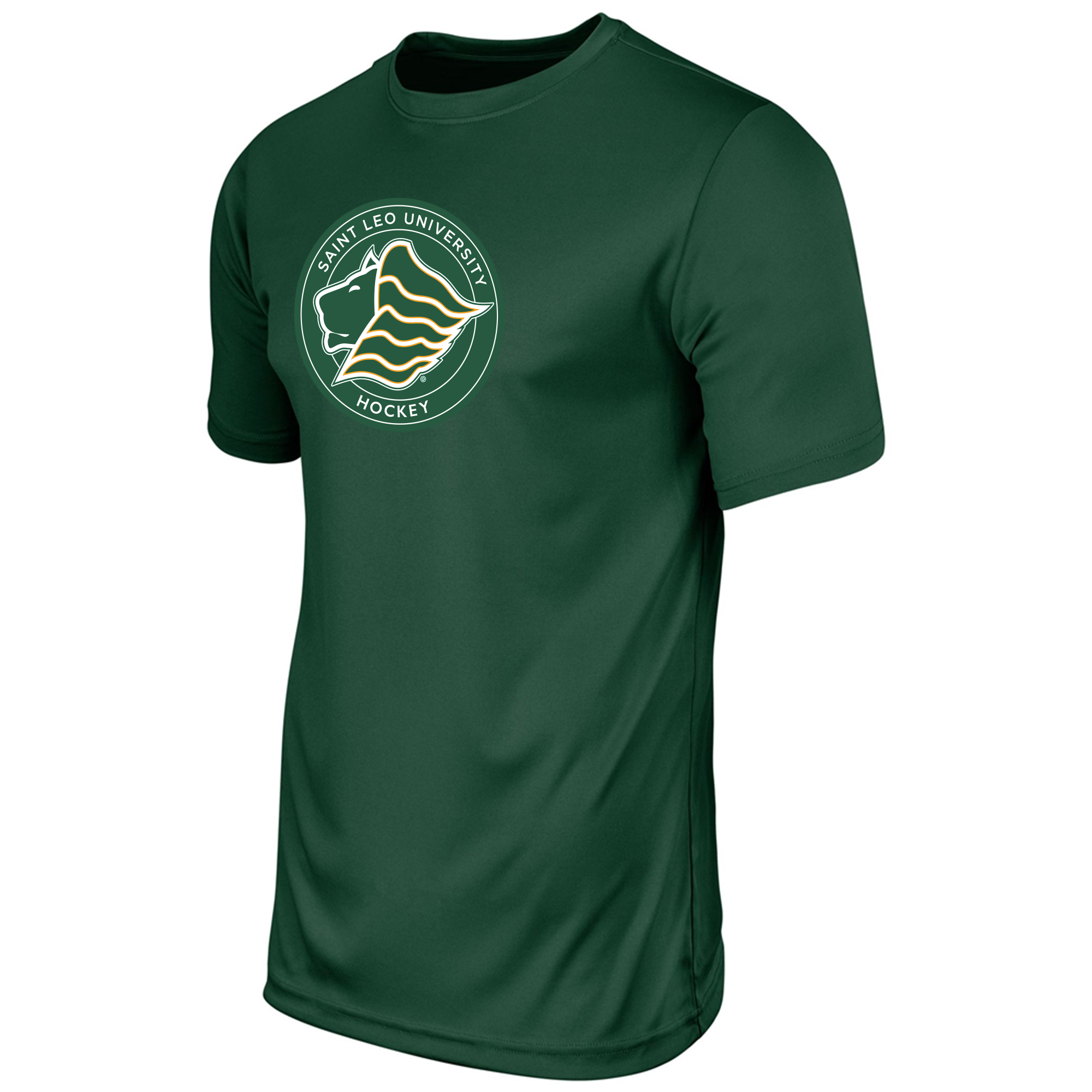 Saint Leo Lions performance tee, forest green