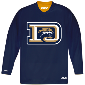 Durant Cougars reversible practice jersey, navy/yellow