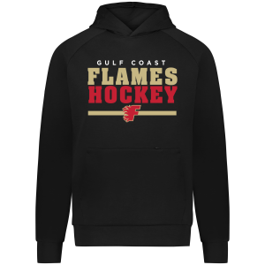 Gulf Coast Flames City series hoodie, 2026 bar logo, black