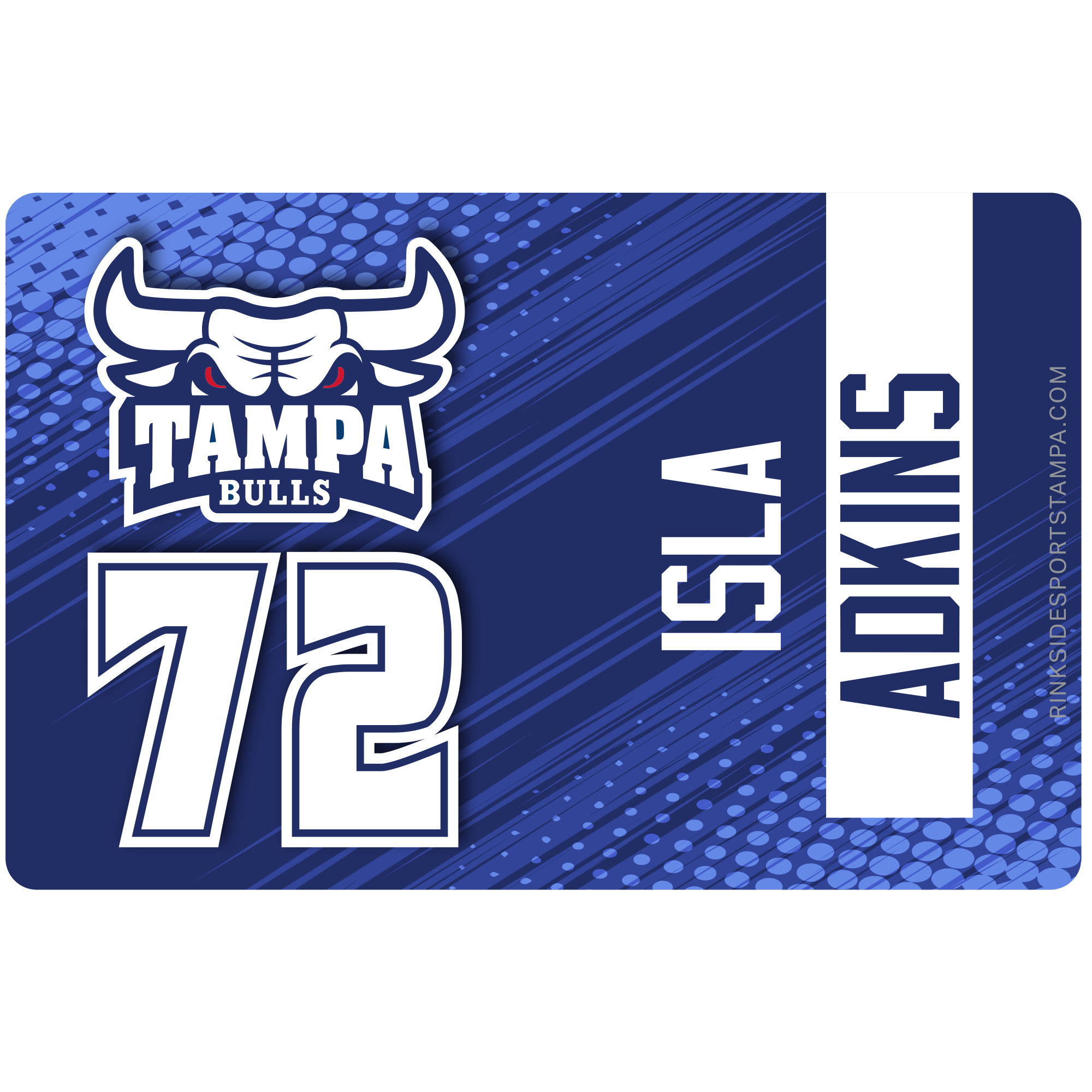 Tampa Bulls customizable water bottle decal