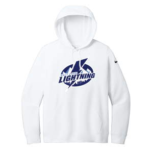 SLC Lightning women's Nike club fleece pullover hoodie, white