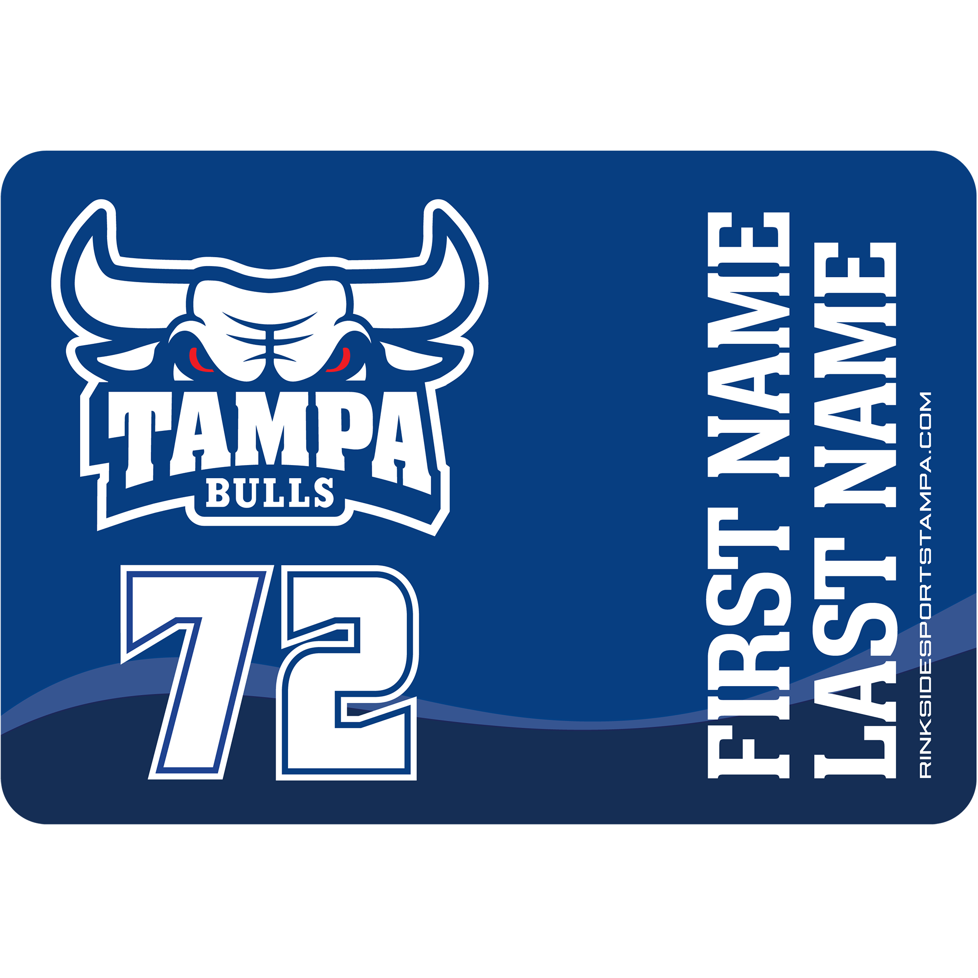 Tampa Bulls customizable water bottle decal
