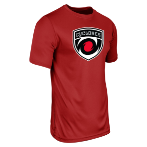 TGH Cyclones performance tee, scarlet