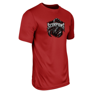 TGH Scorpions performance tee, scarlet