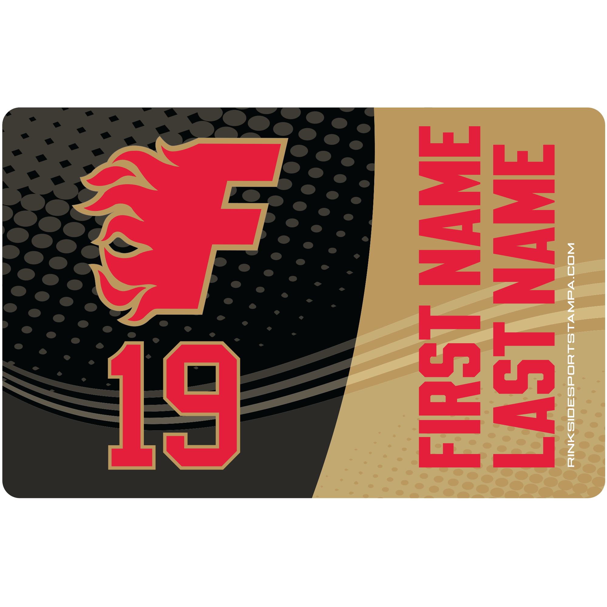 Gulf Coast Flames customizable water bottle decal