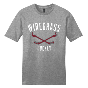 Wiregrass Ranch unisex cotton tee, sticks logo 1, grey frost
