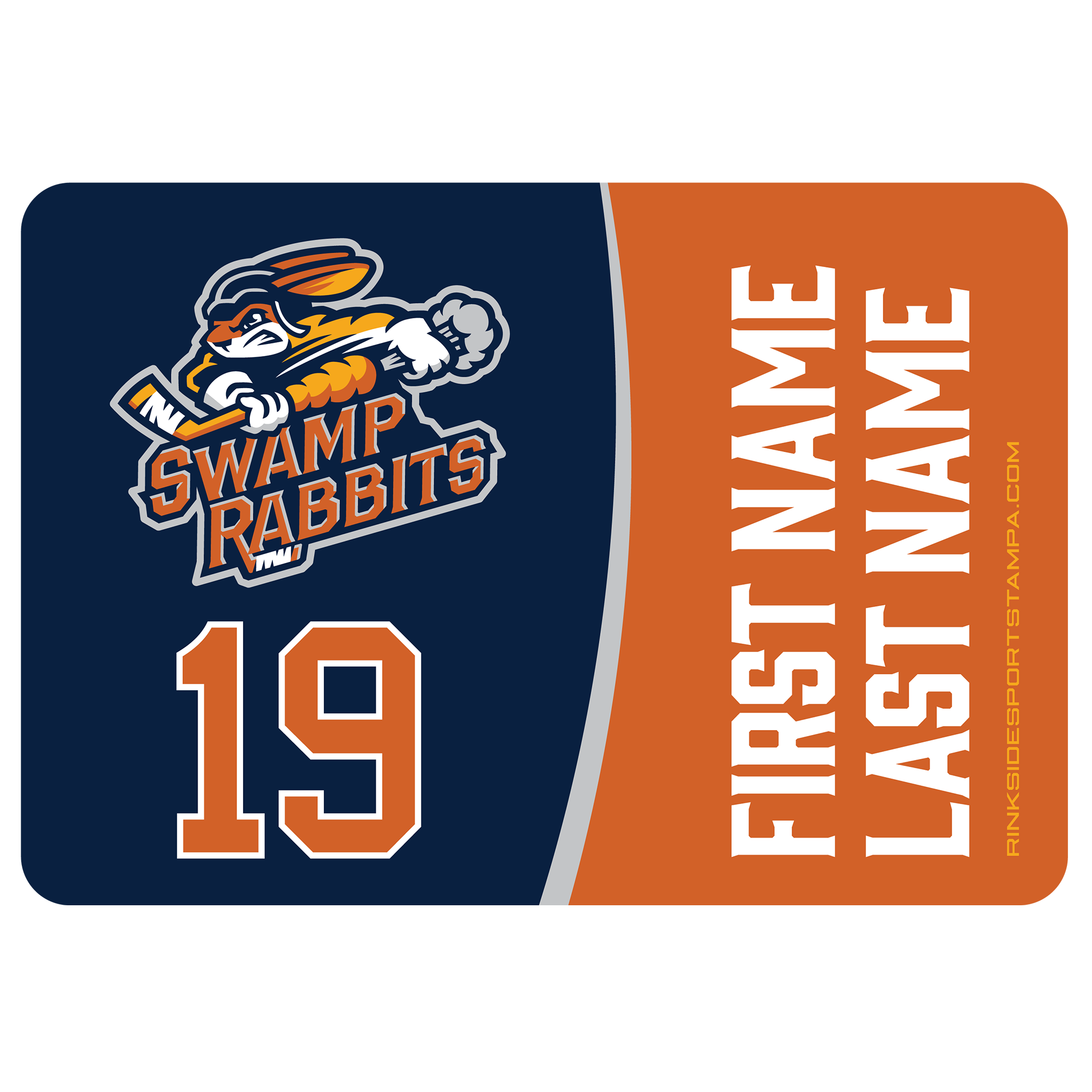 Swamp Rabbits customizable water bottle decal