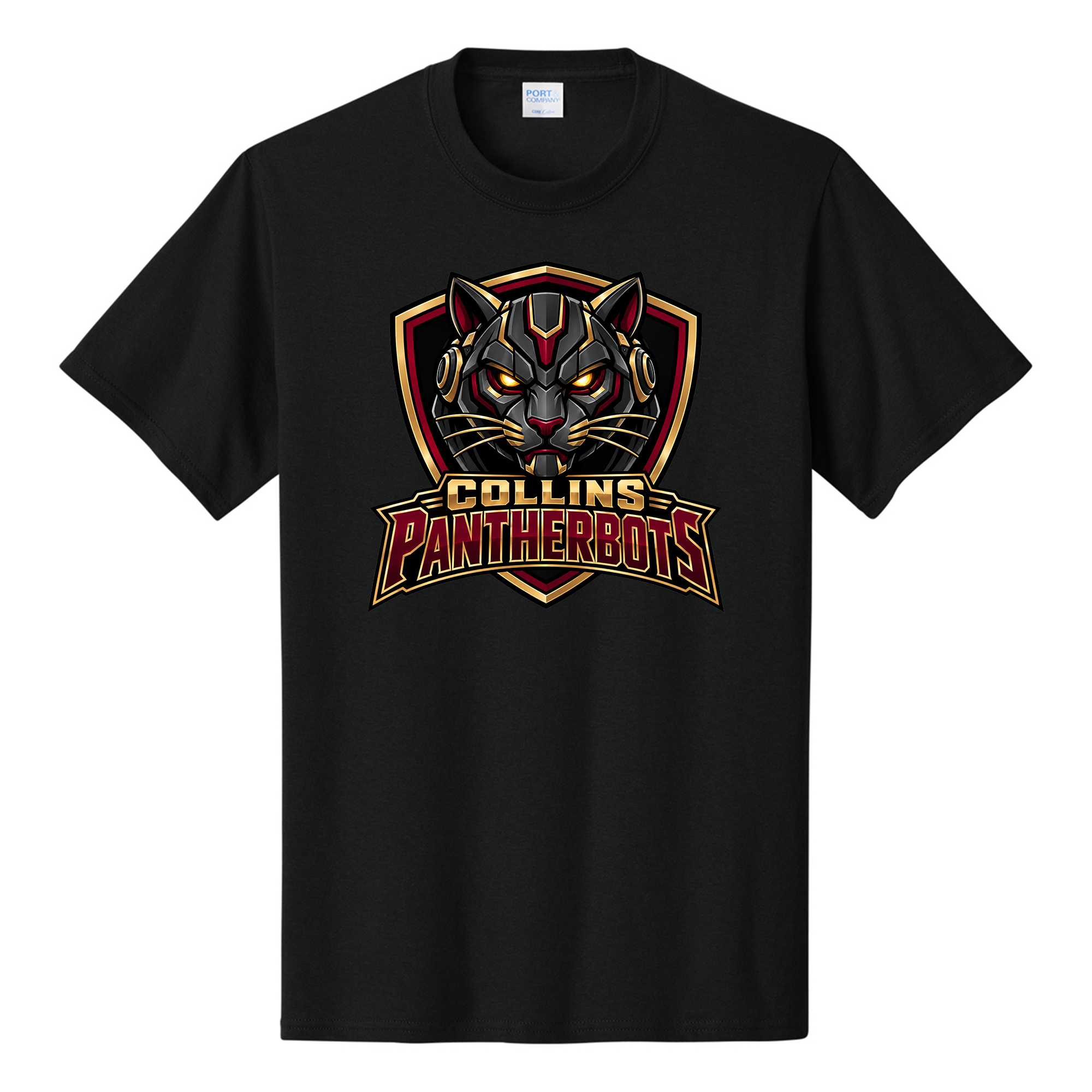 Collins Pantherbots cotton tee, black